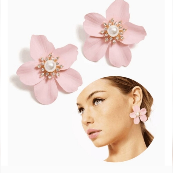 Lilly Pulitzer Large Scale Orcaid Earings In Pink - Picture 3 of 5